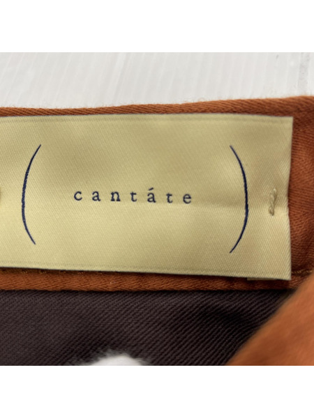 cantate/22SS/Satin Herringbone Trousers/32/オレンジ
