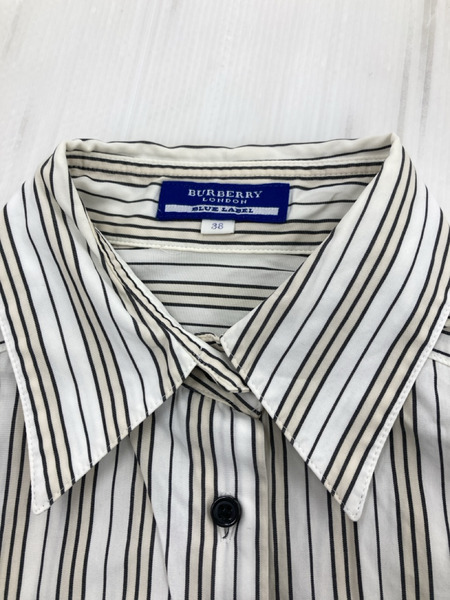BURBERRY BLUE LABEL S Sストライプシャツ 38