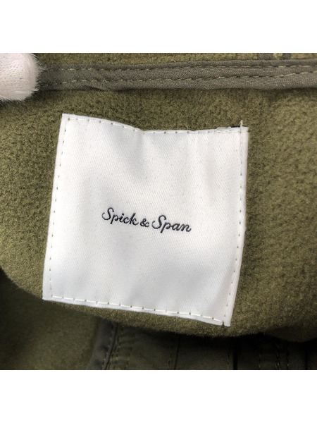Spick＆Span Noble ウラフリースボンディングコート 38 カーキ