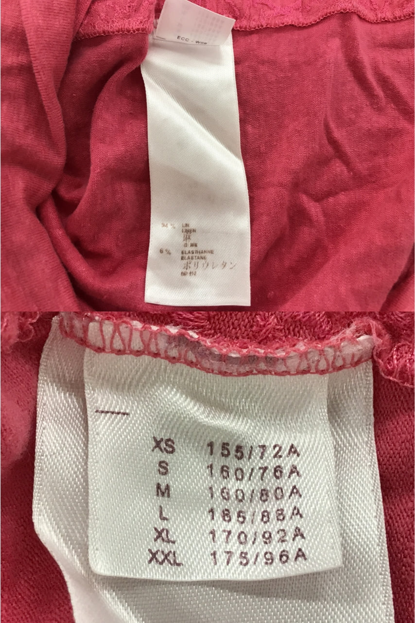 13SS　モノグラムレース　リネン　ピンク L