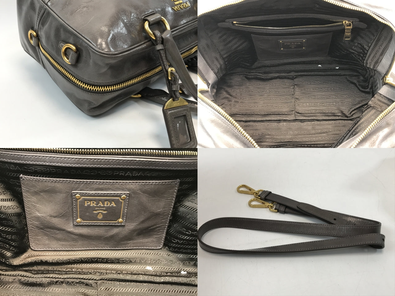 PRADA/ボストンバッグ/レザー
