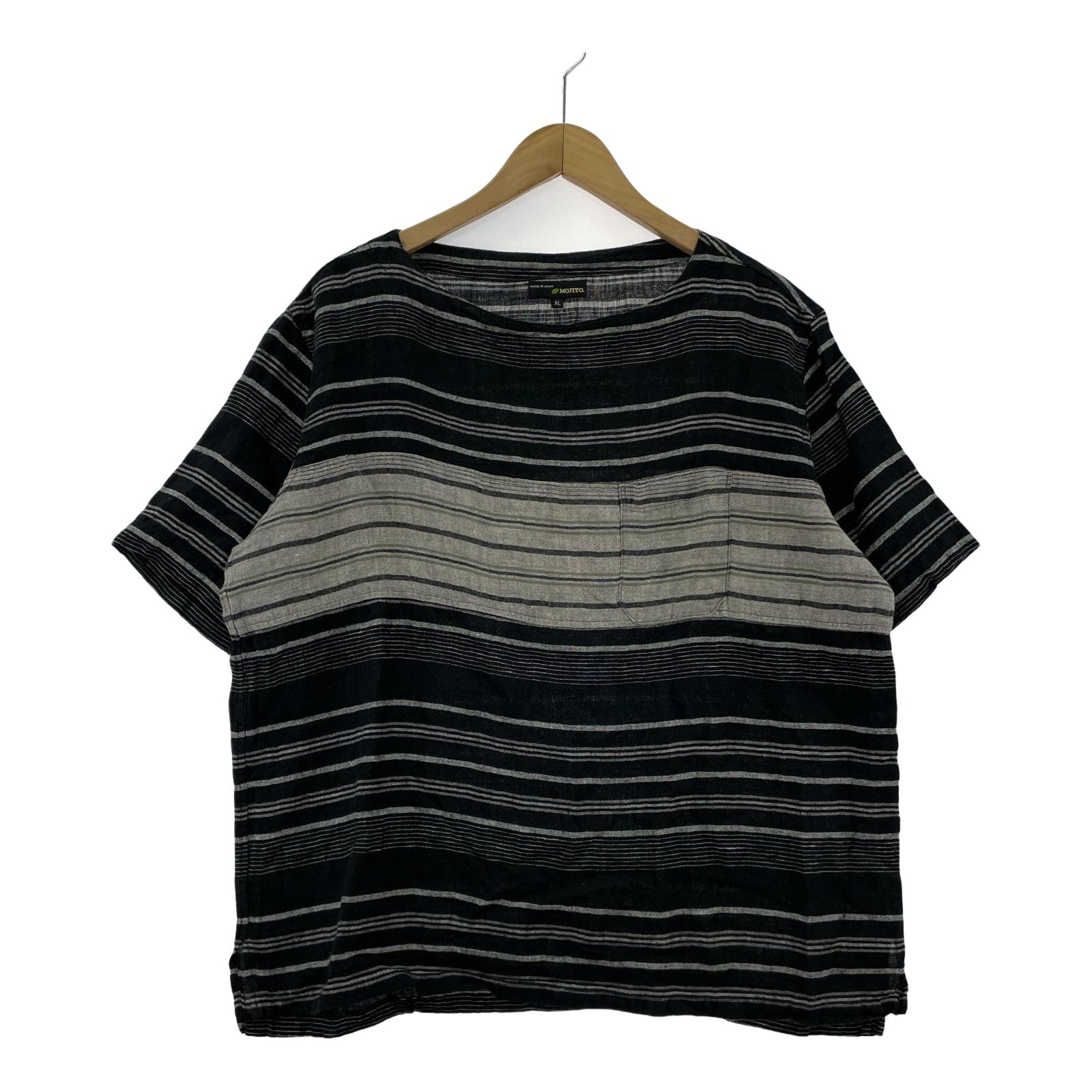 その他トップス mojito リネン半袖カットソー 黒 XL