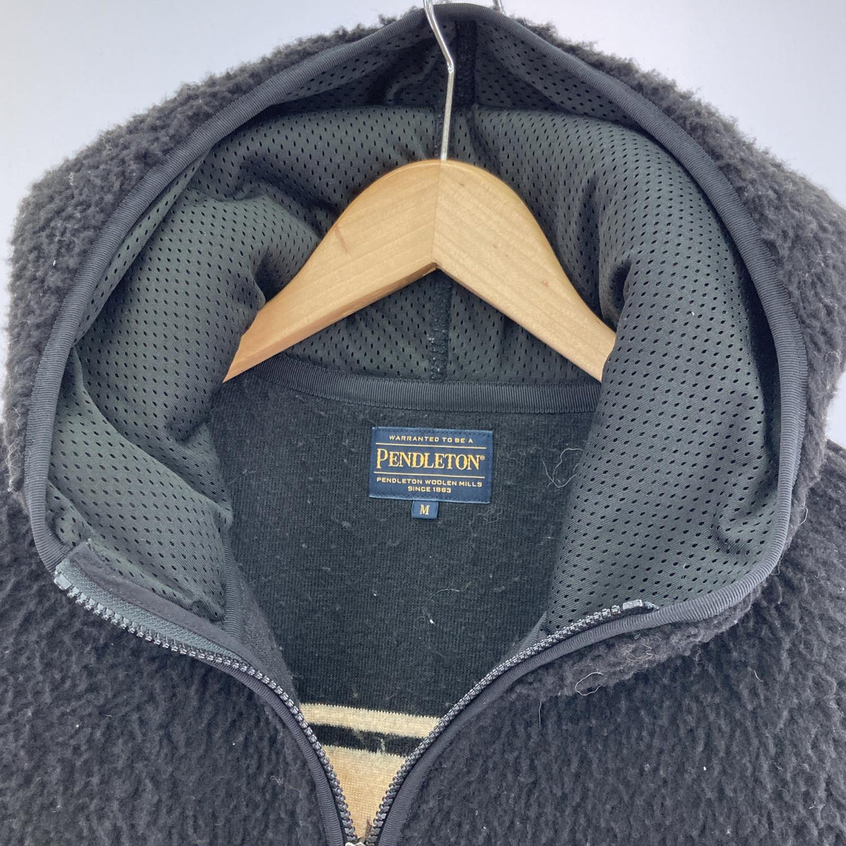 ブルゾン JACQARD BOA FLEECE HOODIE M ブラック