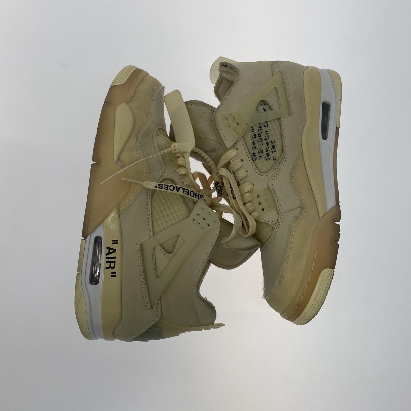 スニーカー Off-White×Nike Women's Air Jordan 4 SP Sail CV9388-100 (26) ホワイト