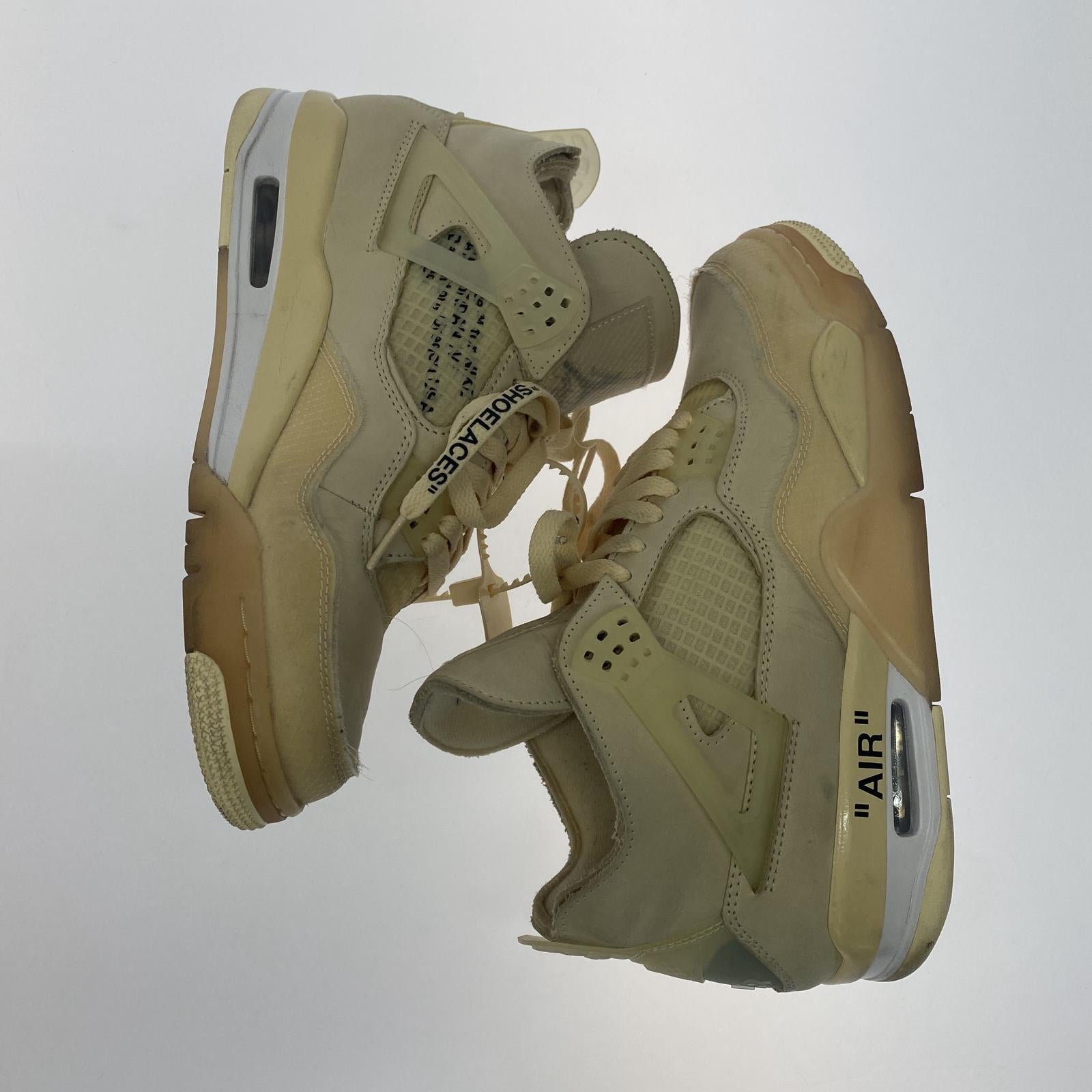 スニーカー Off-White×Nike Women's Air Jordan 4 SP Sail CV9388-100 (26) ホワイト