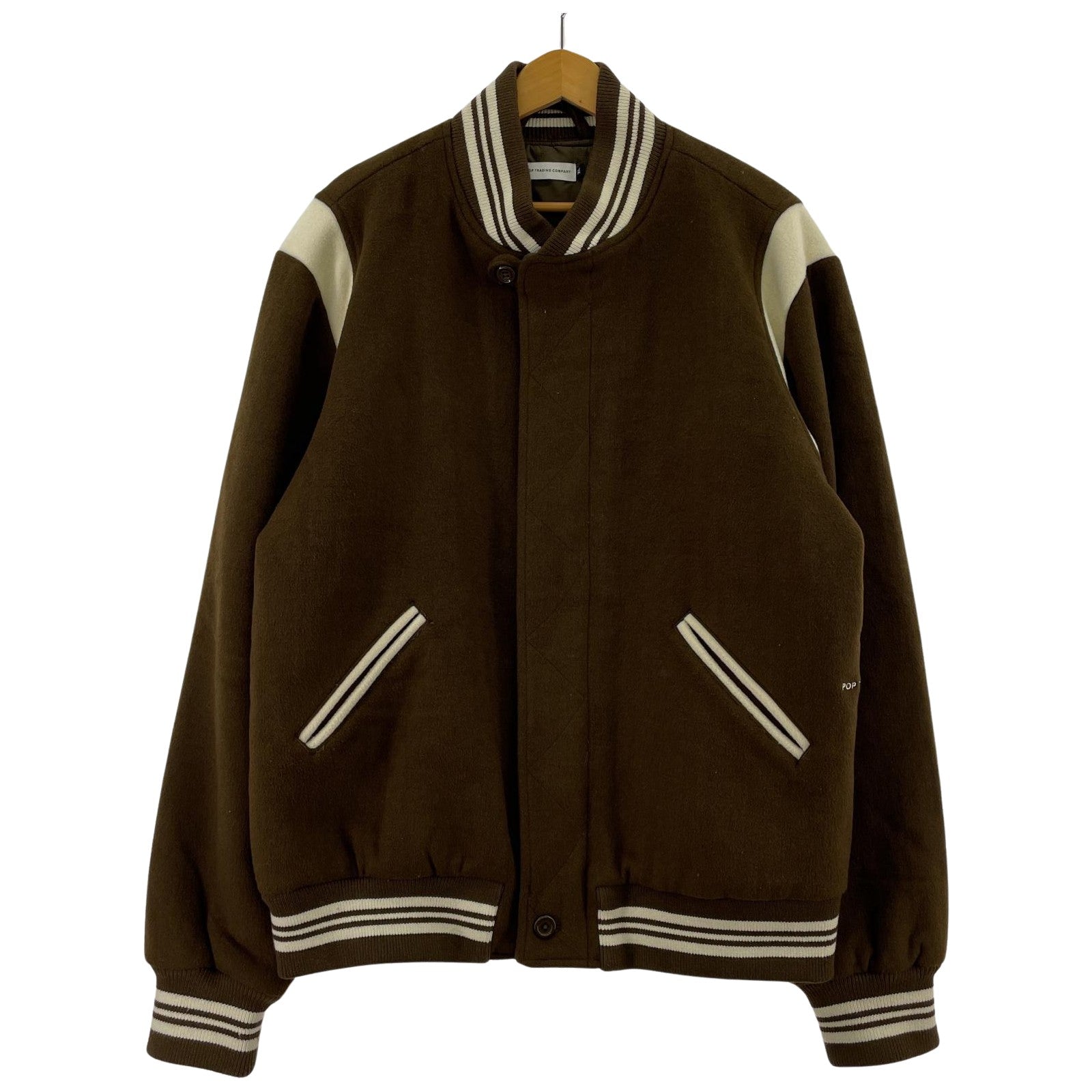 その他アウター POP TRADING COMPANY VARSITY JACKET スタジャン XL ブラウン