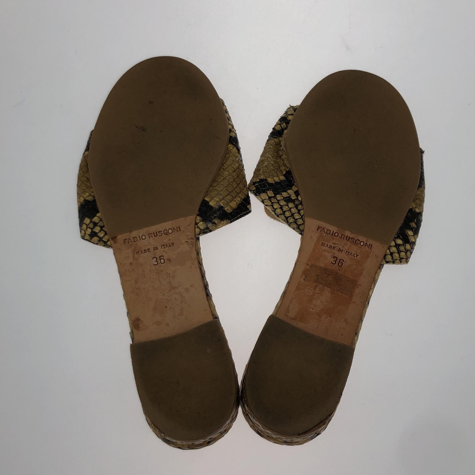 その他靴 FABIO RUSCONI パイソンフラットサンダル/size:36 36
