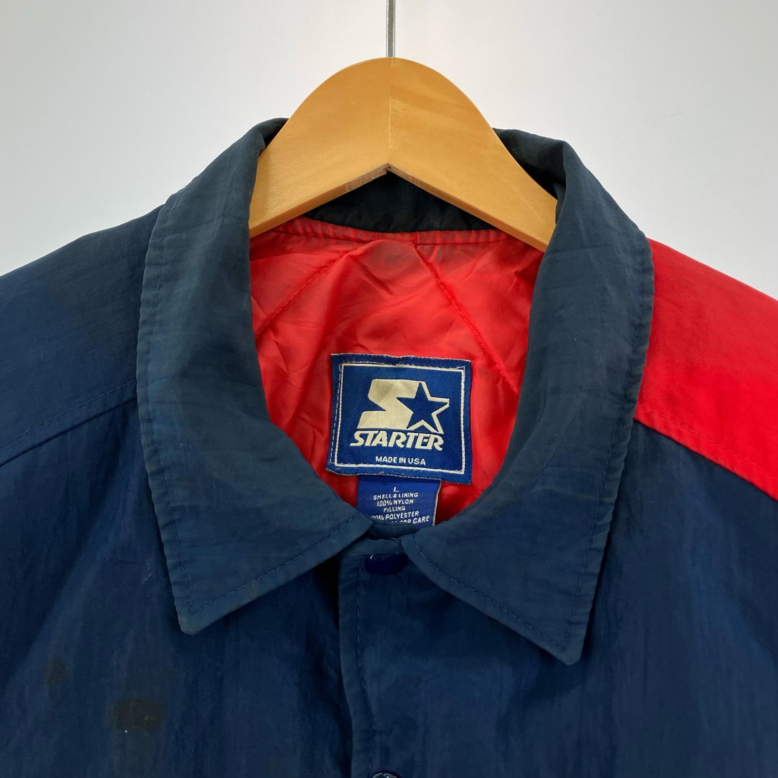 その他アウター OLD・VINTAGE Indians スタジャン (L) 紺/赤 L
