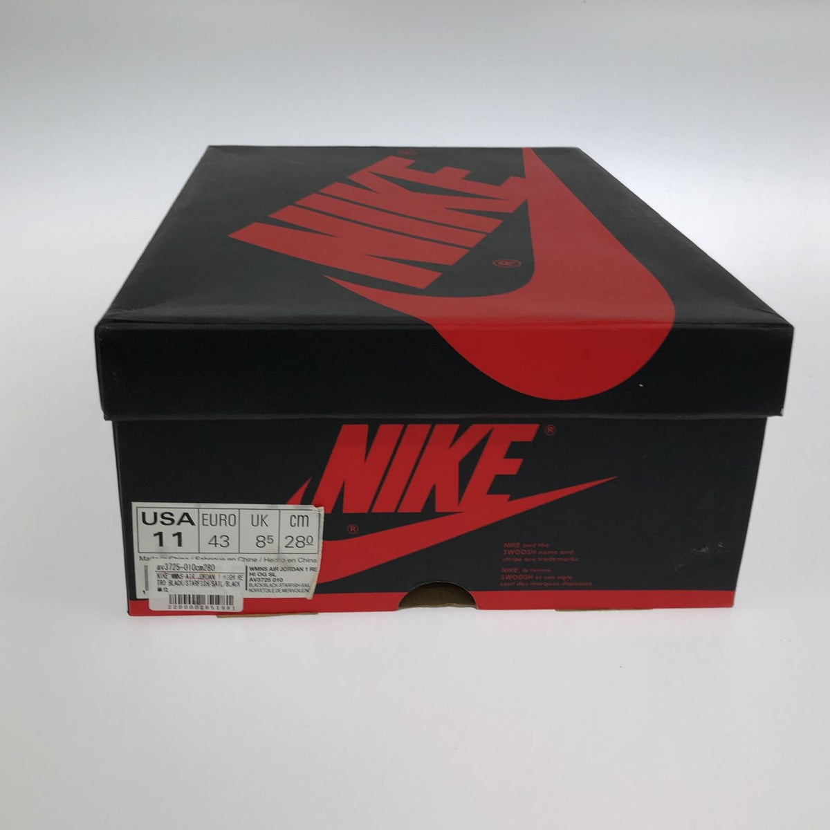 スニーカー NIKE AV3725-010 Air Jordan 1 High ｻﾃﾝ ｼｬｯﾀｰﾄﾞ ﾊﾞｯｸﾎﾞｰﾄﾞ (29) 29cm (US11 UK10 1/2 EU48)