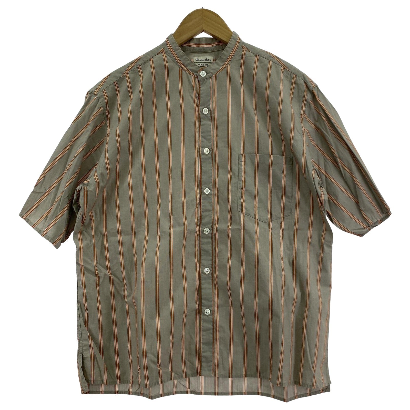 長袖シャツ Steven Alan DOBBY STRIPE BOX B S