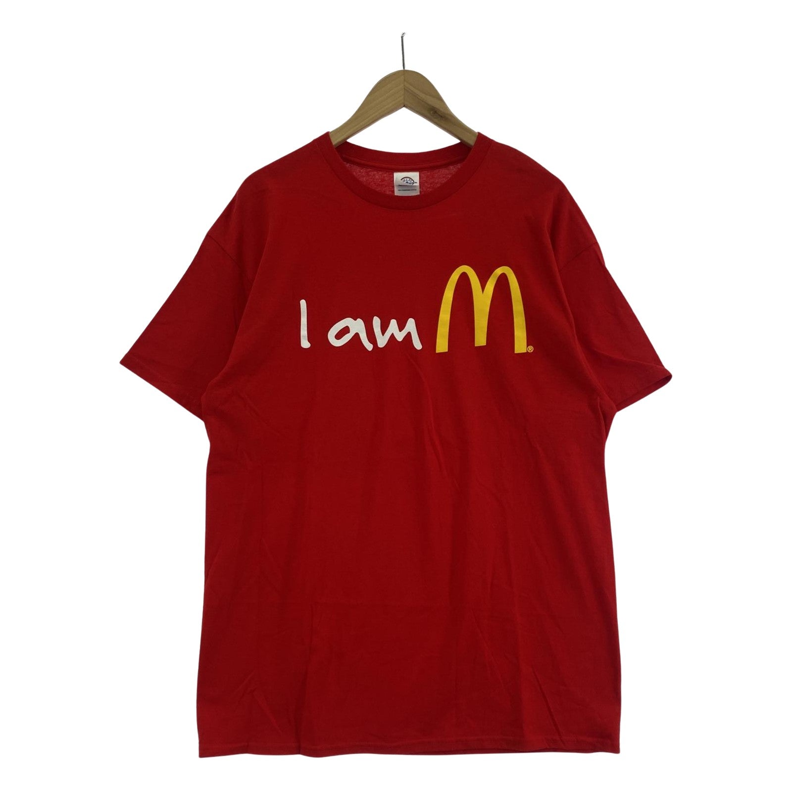 その他トップス 00s マクドナルド IamMac 企業ロゴTee L 赤 L レッド