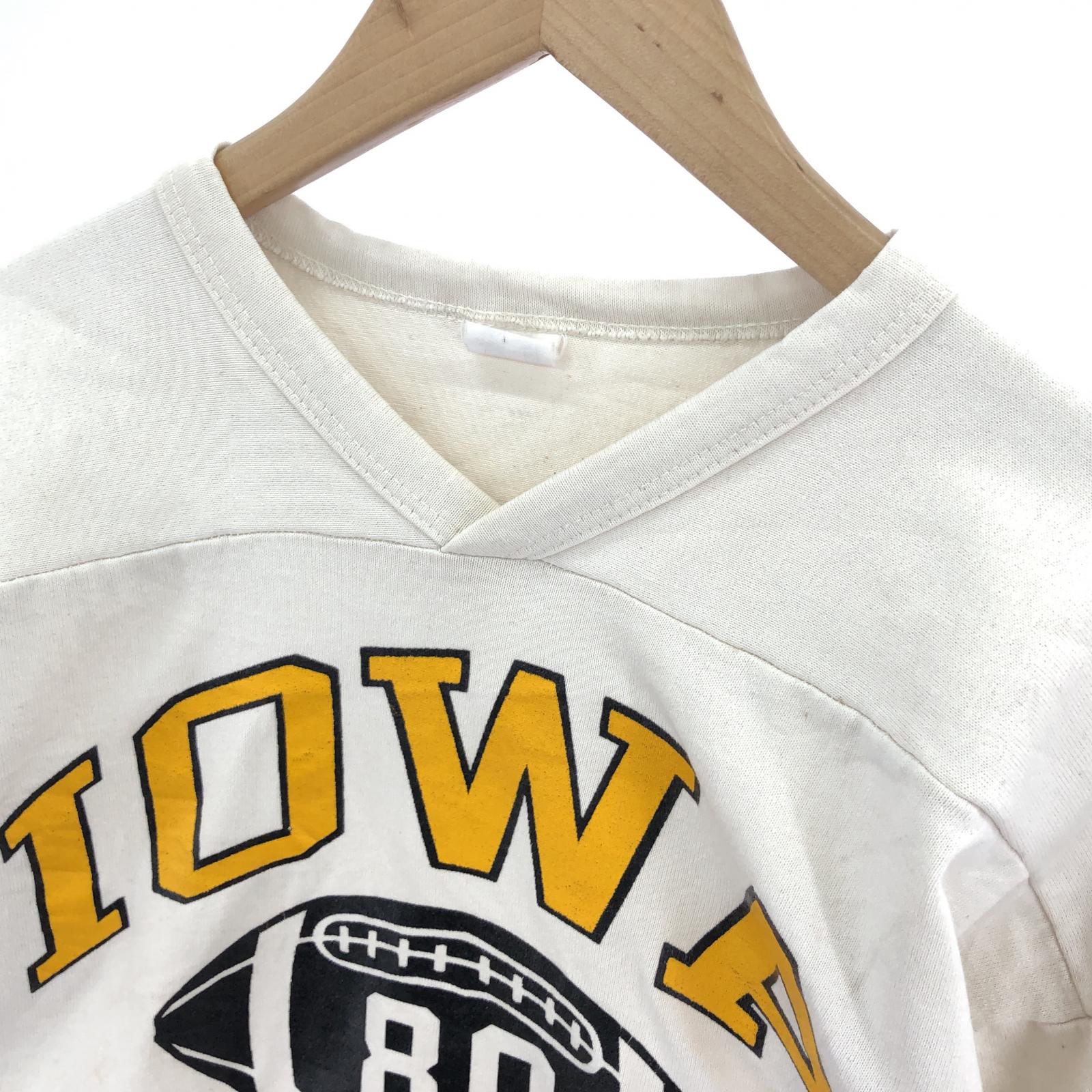 その他トップス 80s頃 champion football tee 白 L L ホワイト