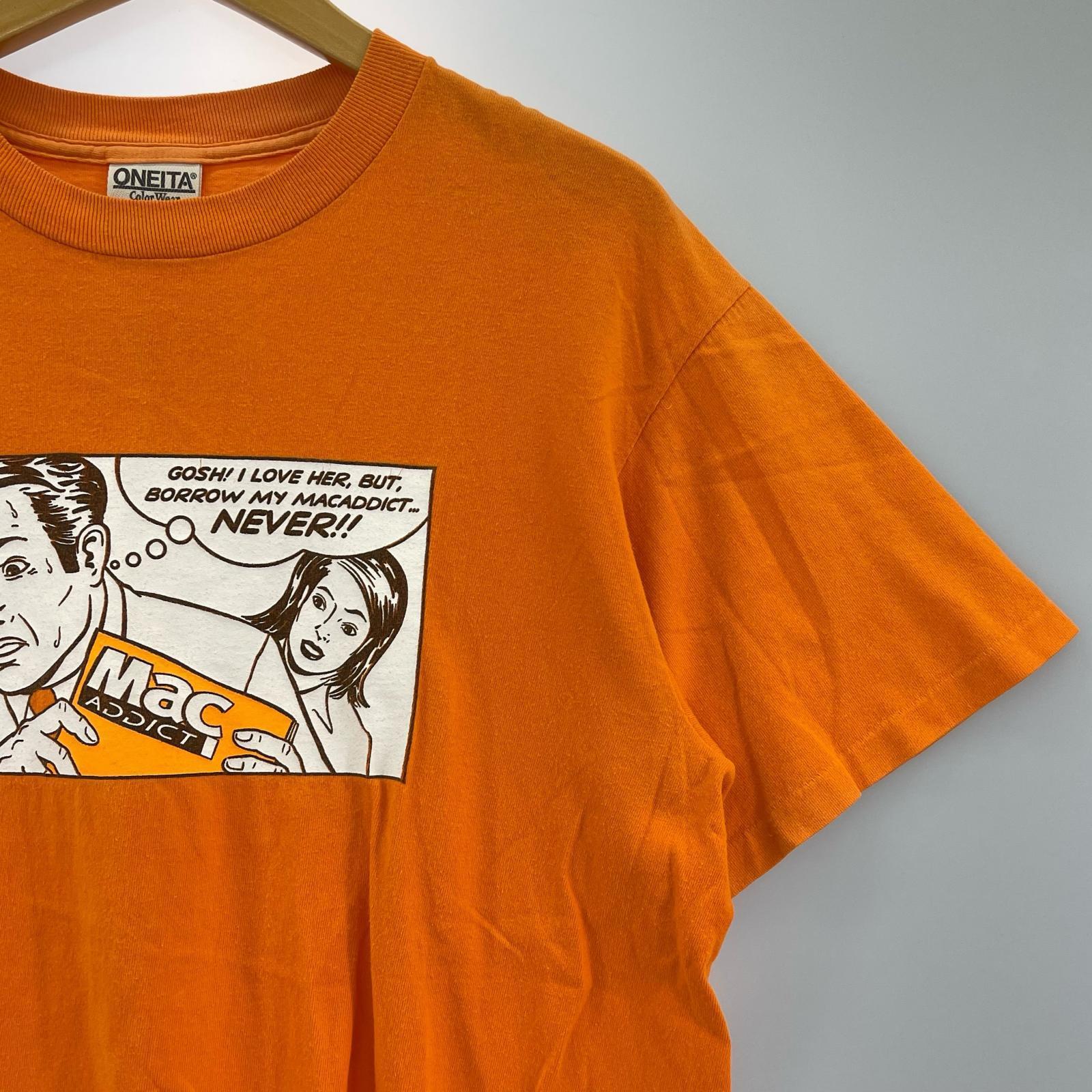 半袖Ｔシャツ 90s ONEITA american comic tee M ORG M オレンジ