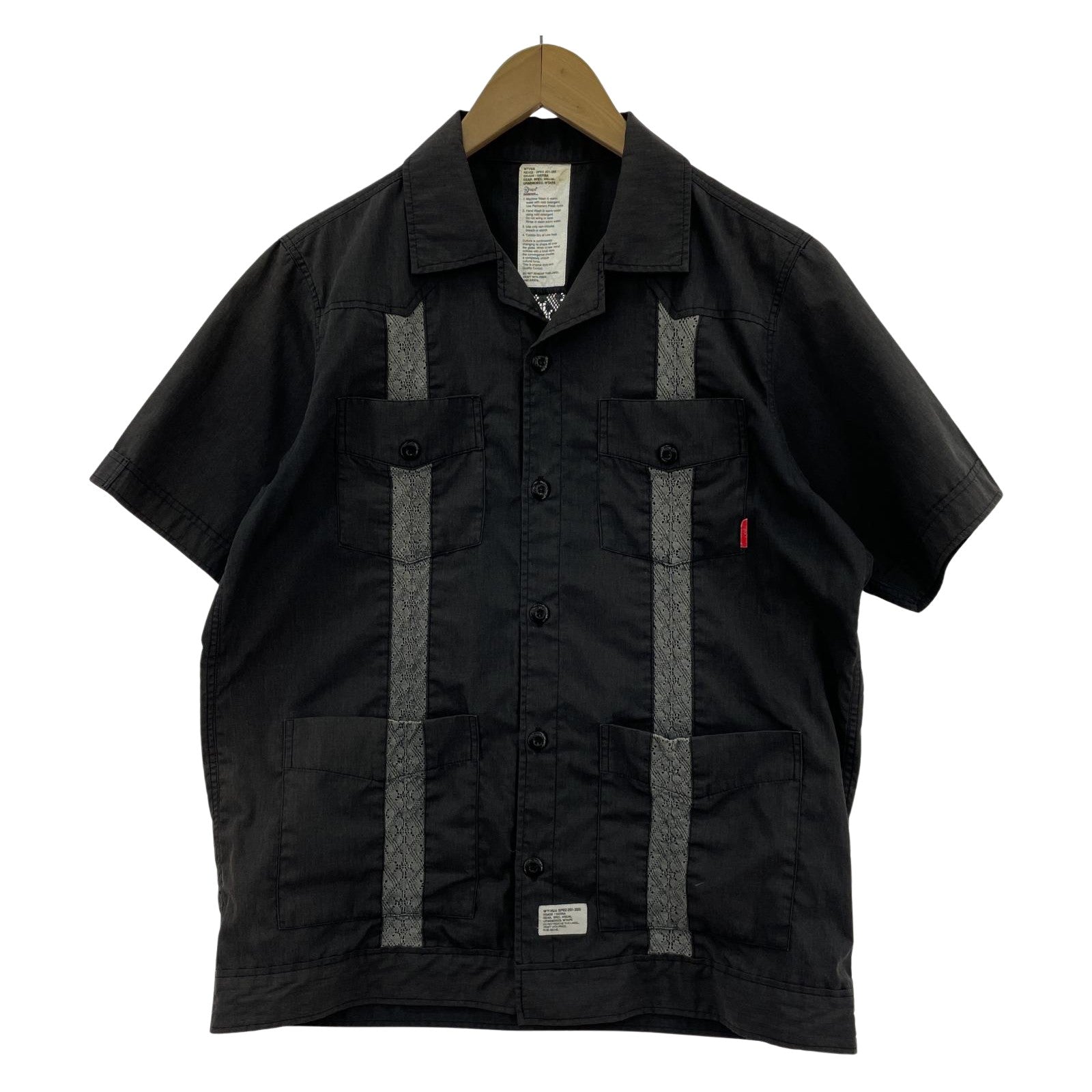 長袖シャツ WTAPS GUAYABERA SHIRT BLK TSDT-SHM14 グレー