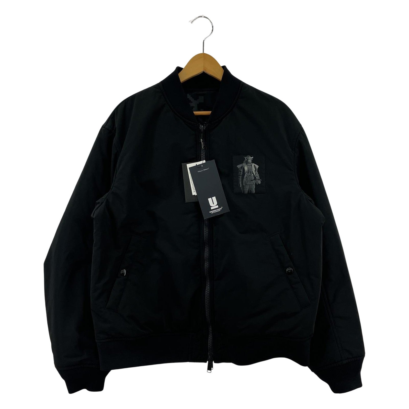 その他アウター UNDERCOVER×蜘蛛巣城 20AW リバーシブルMA-1 グラフィックパッチ デジカモ 3 3 ブラック