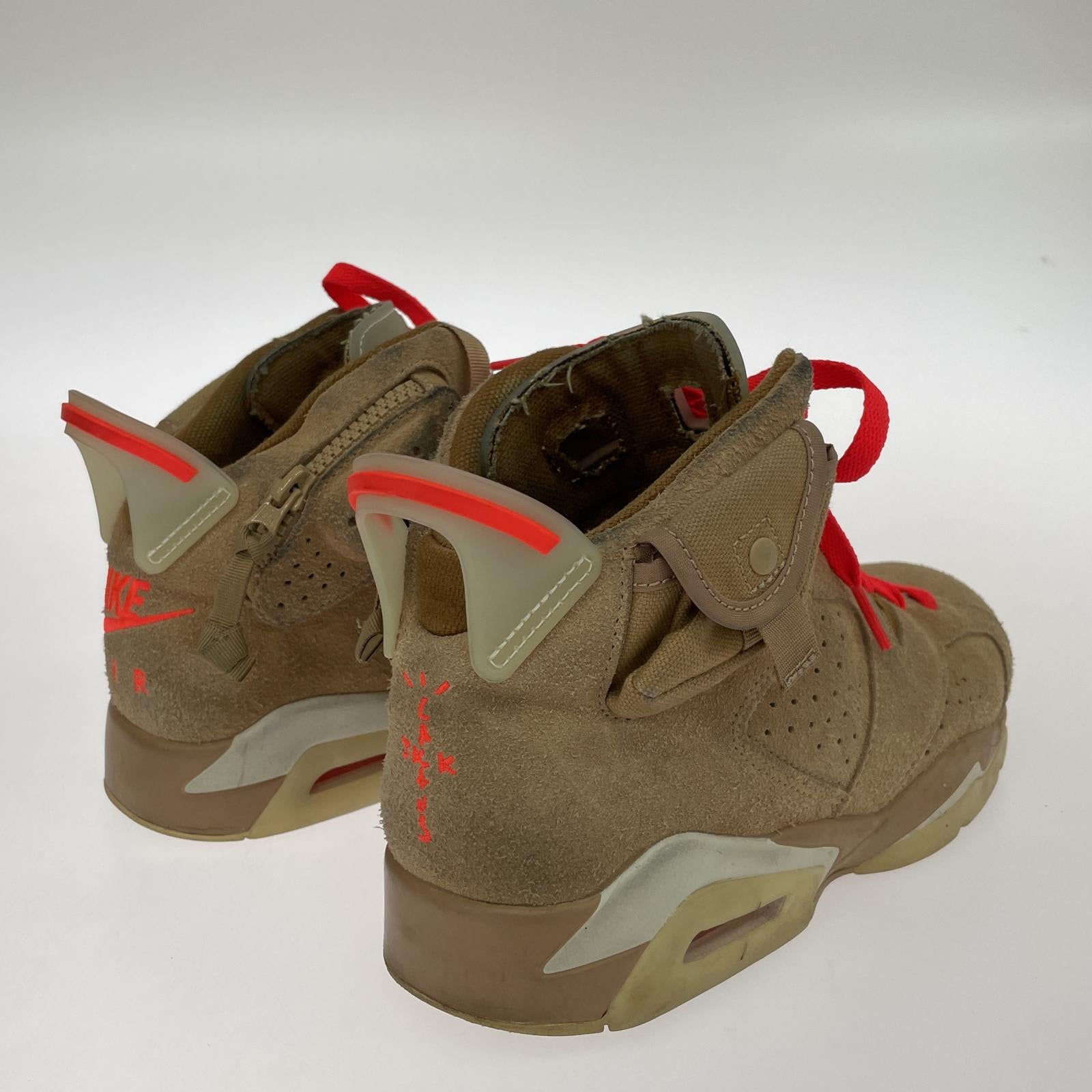 スニーカー Travis Scott × NIKE AIR JORDAN 6 26.0cm 26cm (US8 UK7 1/2 EU42) ブラウン
