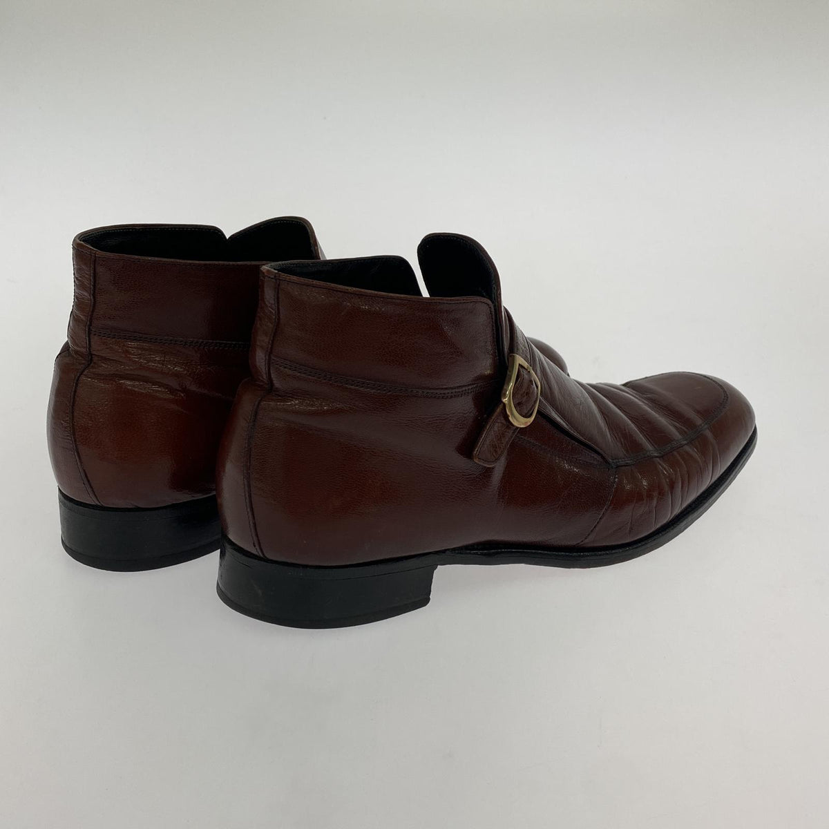 ブーツ FLORSHEIM IMPERIAL 80s ﾓﾝｸｽﾄﾗｯﾌﾟﾚｻﾞｰﾌﾞｰﾂ 10 ブラウン