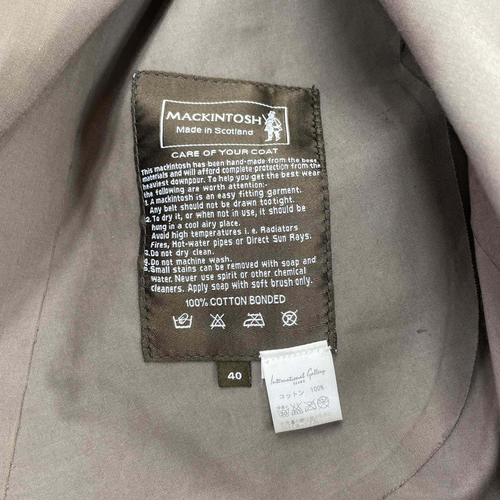 その他アウター E.TAUTZ×MACKINTOSH ｺﾞﾑ引き ｼﾝｸﾞﾙ ﾄﾚﾝﾁｺｰﾄ ｶｰｷ カーキ