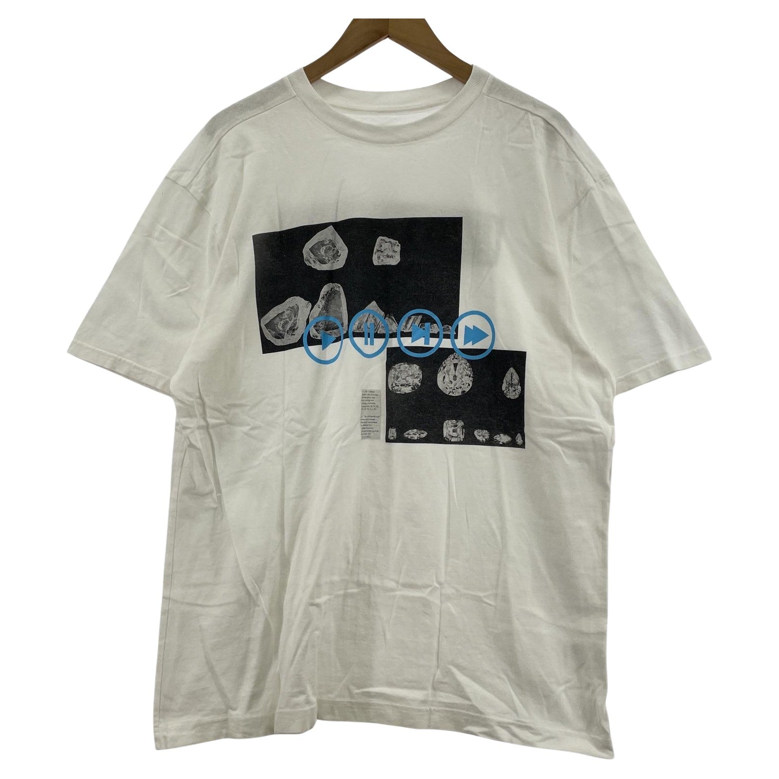 その他トップス SEQUEL S/S プリントカットソー 白 (L) L ホワイト