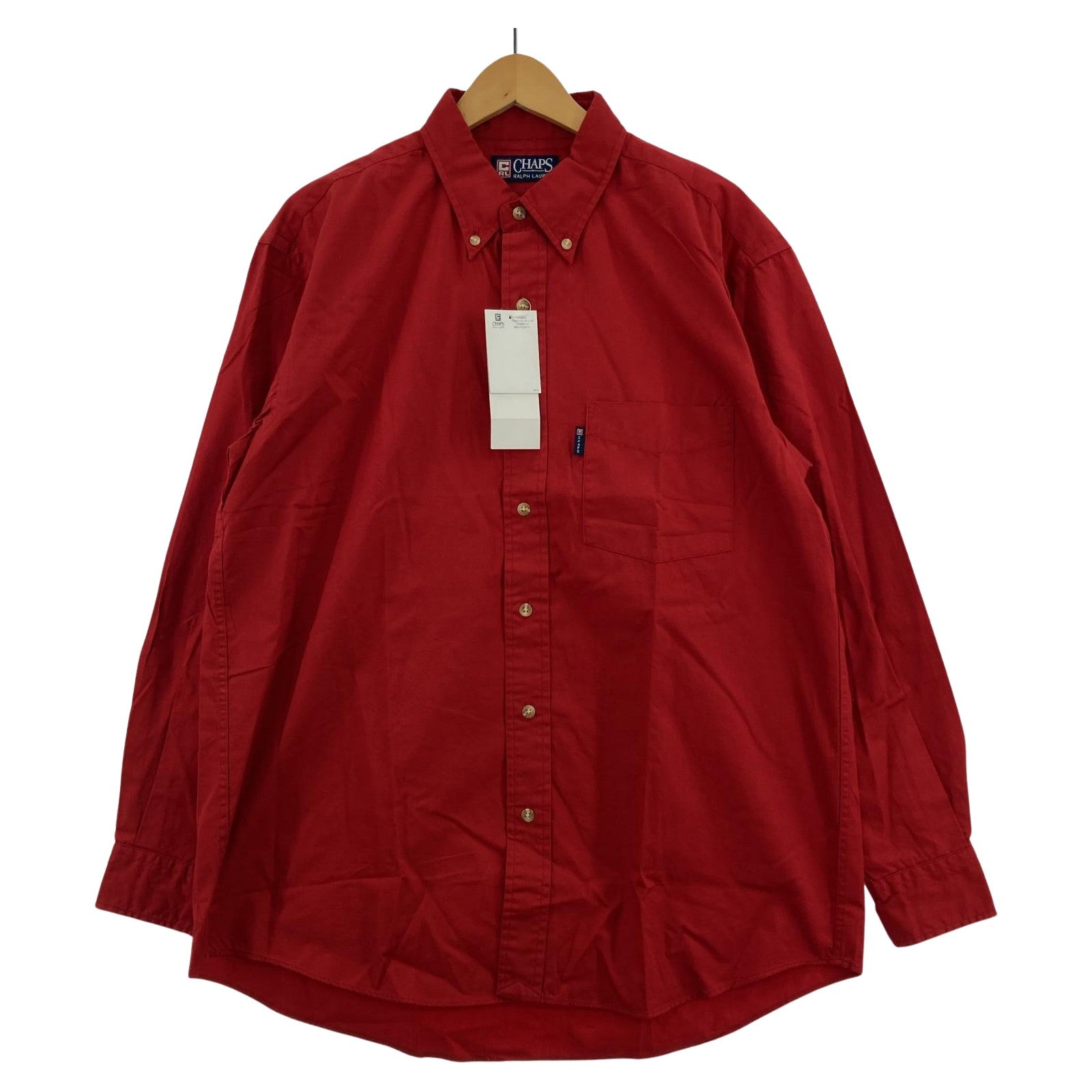 長袖シャツ CHAPS RALPH LAUREN BDシャツ L L レッド