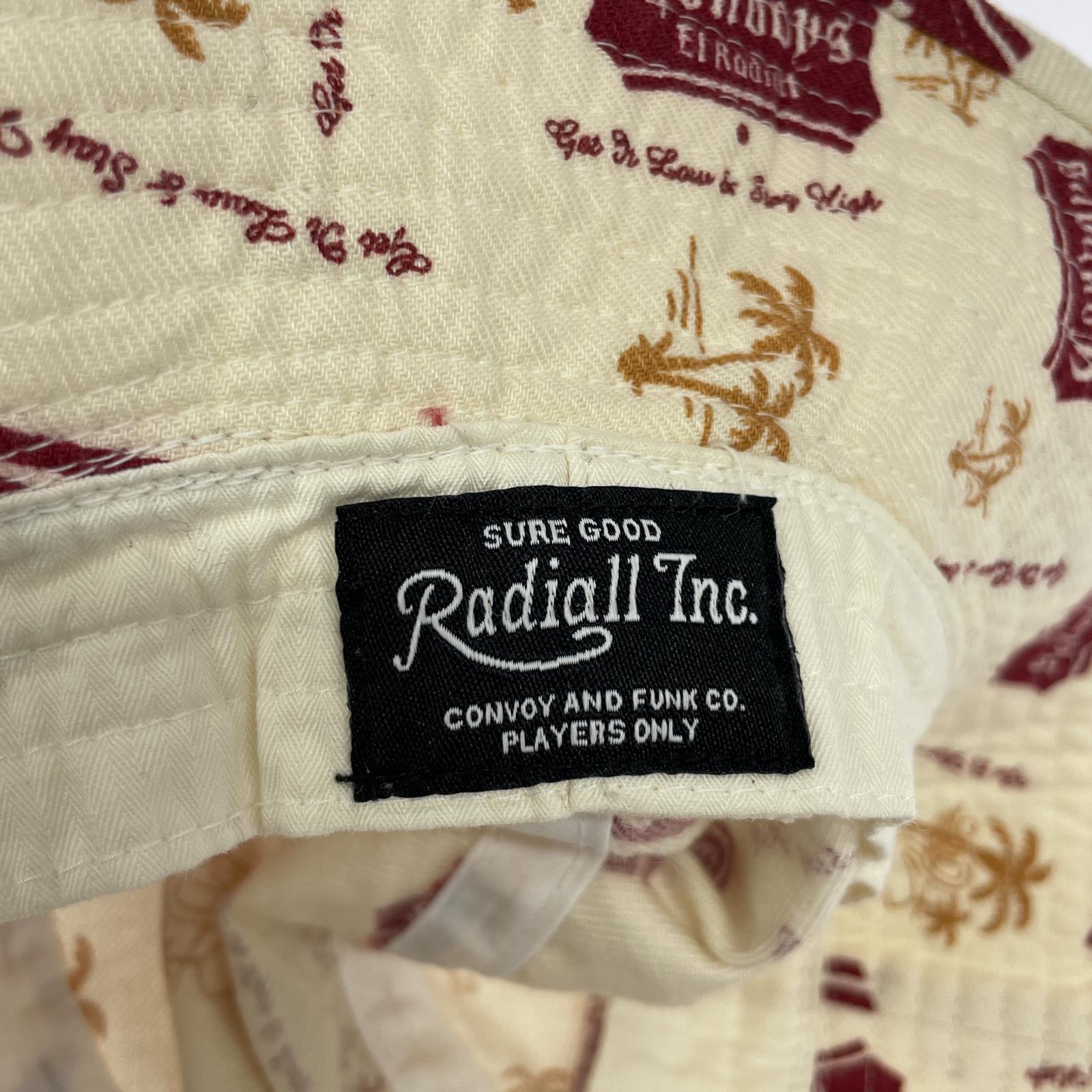 その他帽子 RADIALL 総柄 バケットハット ホワイト