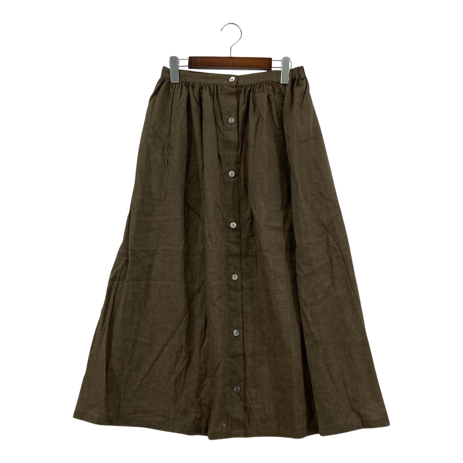 ワンピース Avec des tenue リネンワンピース(F)ベー フリー ブラウン