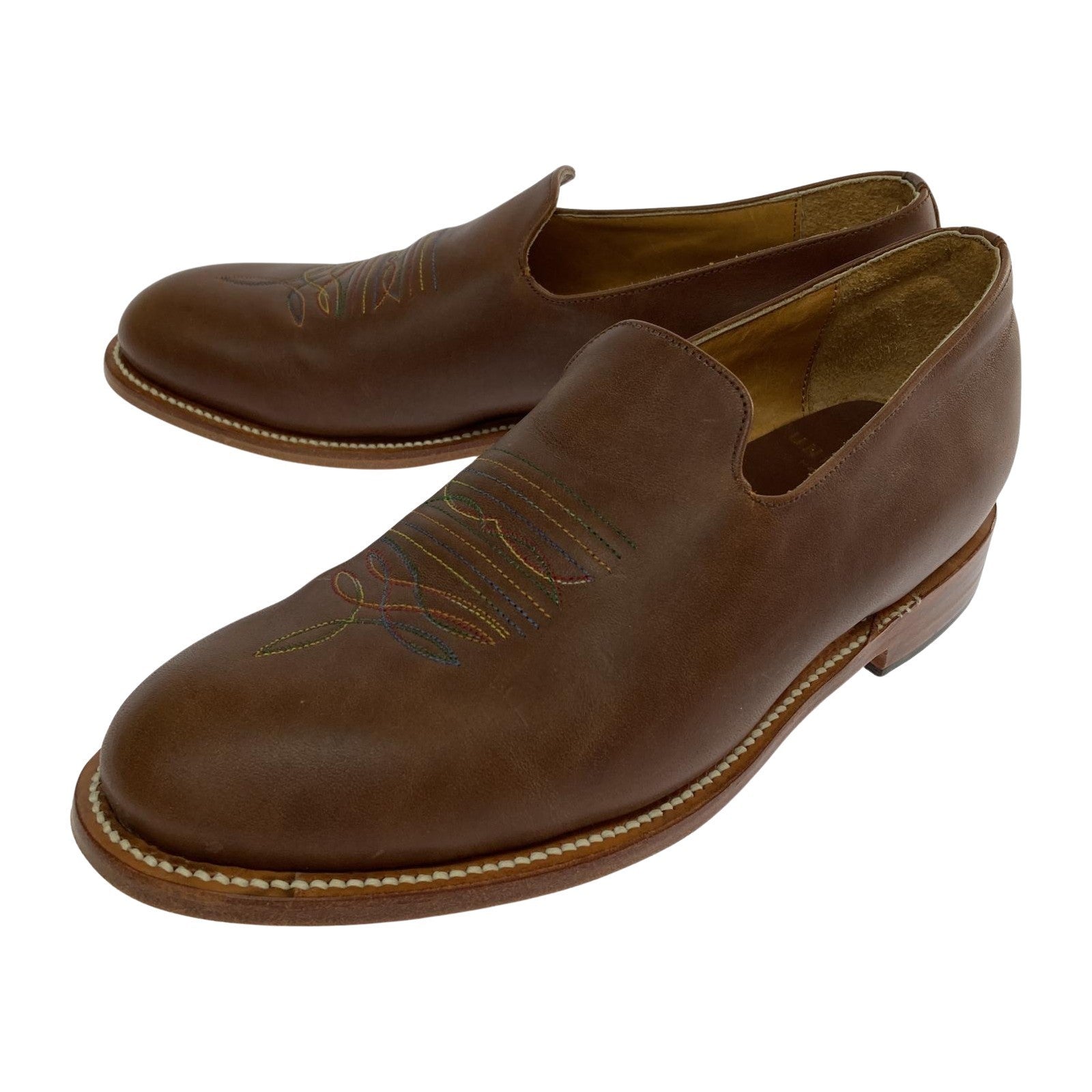 その他靴 unmarked loafer whiskey embroidery ブラウン