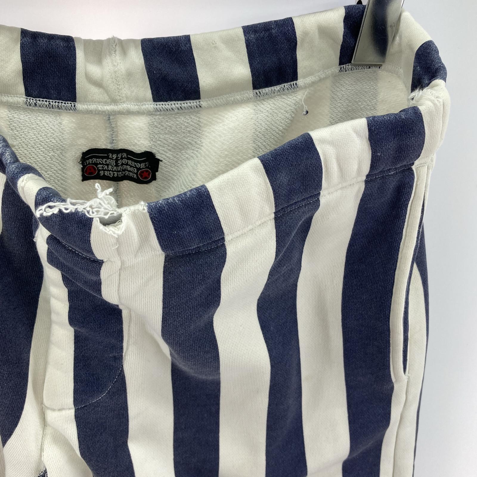 その他ボトムス AFFA ストライプパンツ ネイビー×ホワイト M