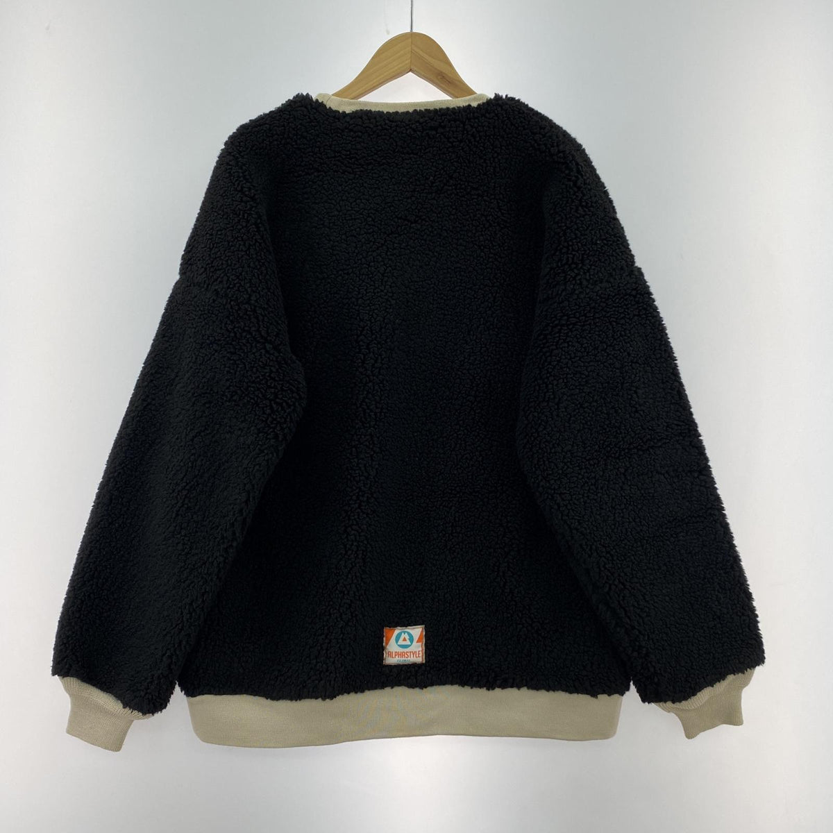 その他トップス ALPHA STYLE TAKAHE VEGAN FUR SWEATSHIRT/黒 L ブラック