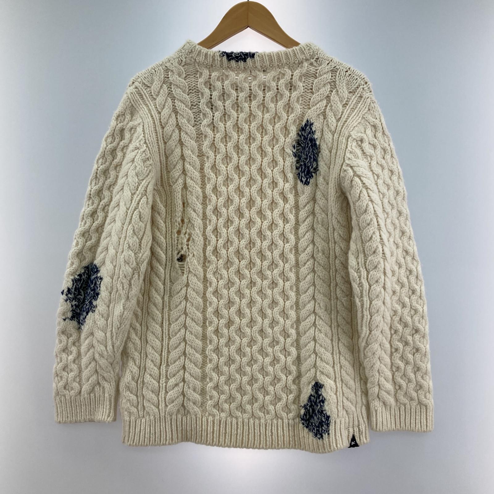 その他トップス DENHAM HVAN KNIT CMB ｸﾙｰﾈｯｸﾆｯﾄ L ホワイト
