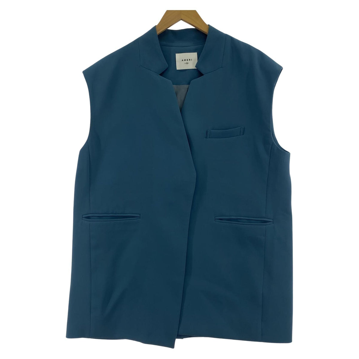 その他トップス AMERI OTONA WRAP VEST Ｍ M ブルー