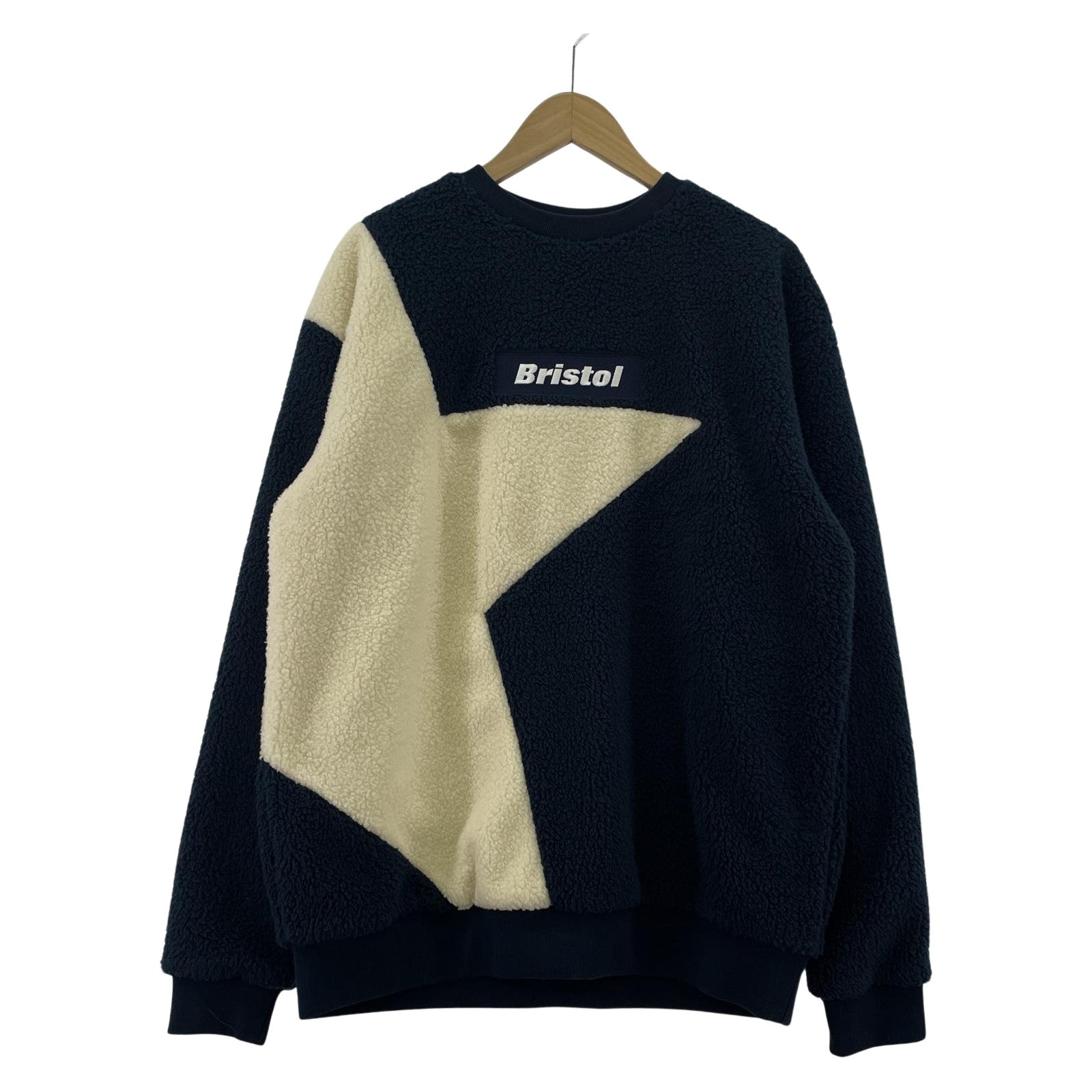 その他トップス FCRB BOA FLEECE BIG STAR CREWN L