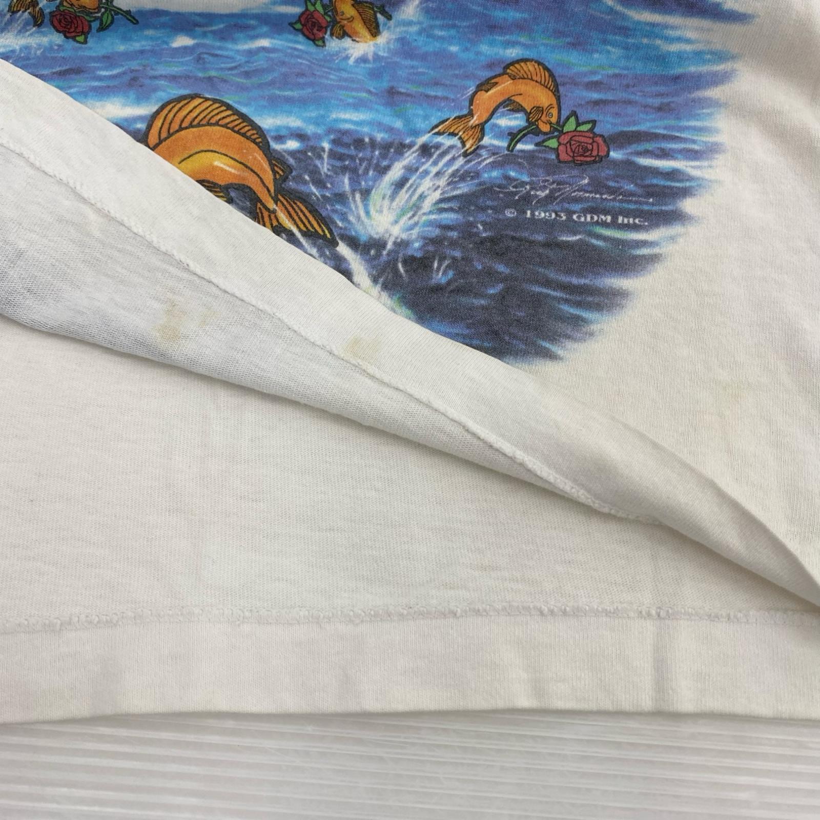その他トップス 90s GRATEFUL DEAD Ship Of Fools バンドTee XL 白 LIQUID BLUE ホワイト