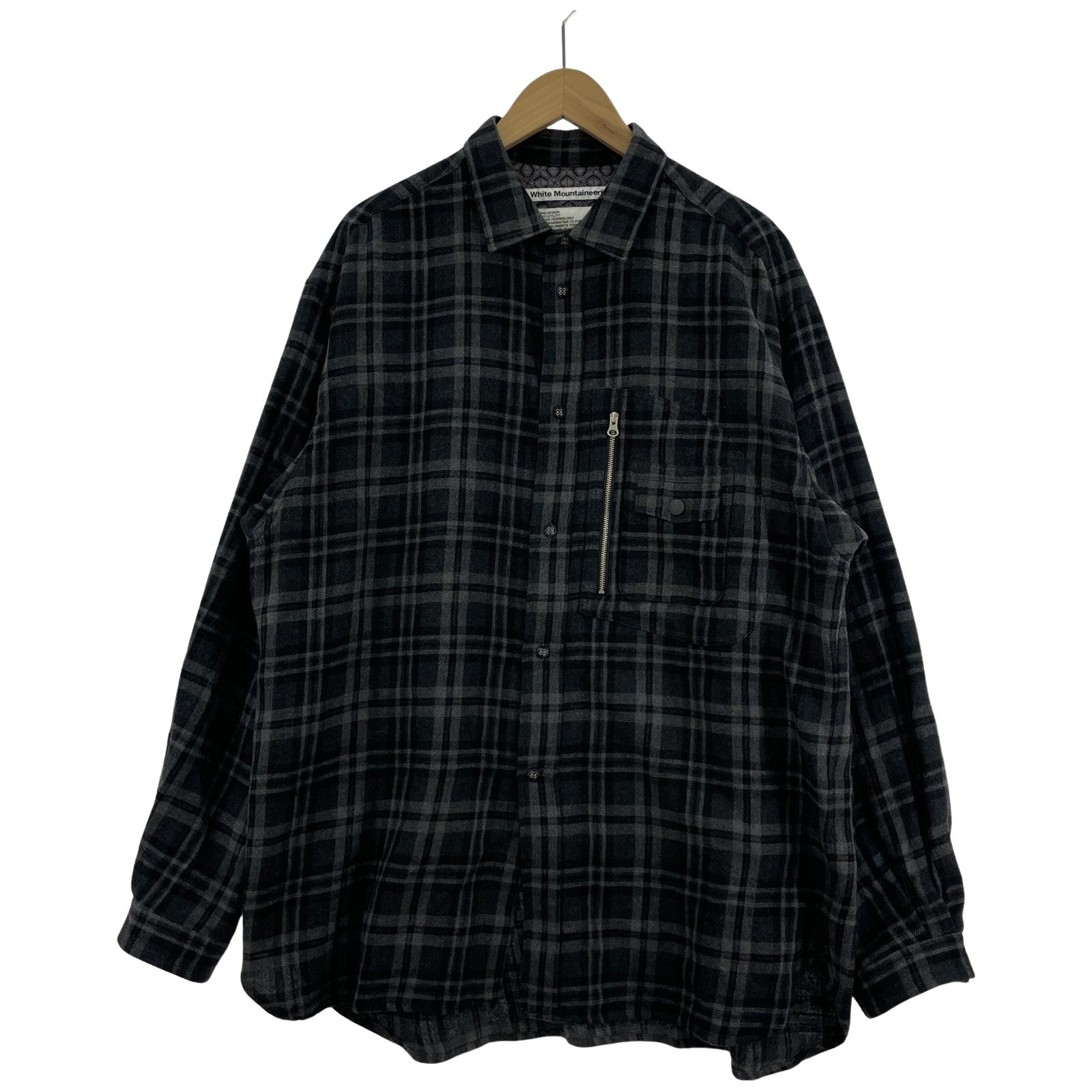 長袖シャツ 24AW GUSSET SLEEVE CHECK ELBOW PATCH SHIRT 4 グレー