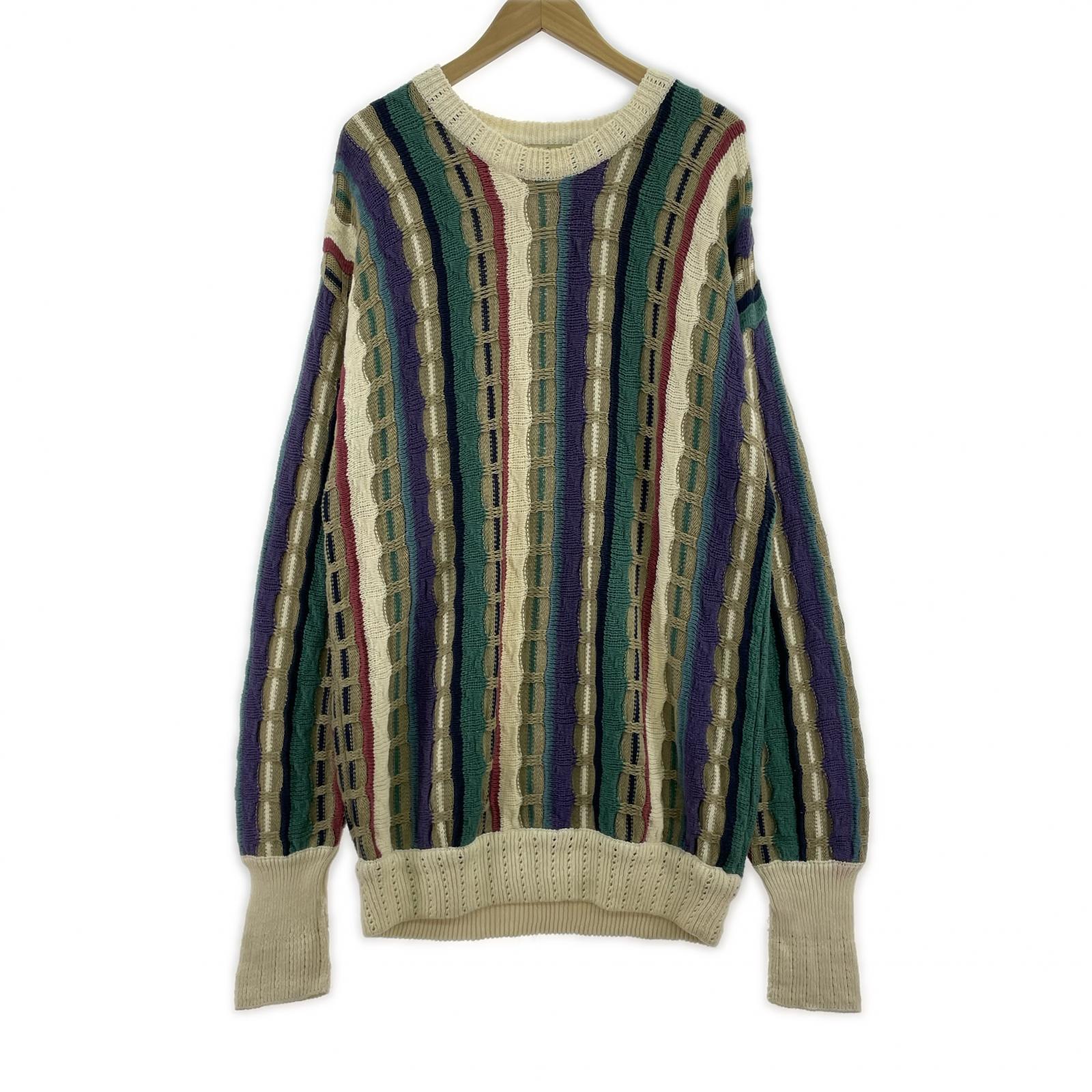 その他トップス cotton traders ニット 3Dニット L マルチカラー