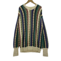 その他トップス cotton traders ニット 3Dニット L マルチカラー