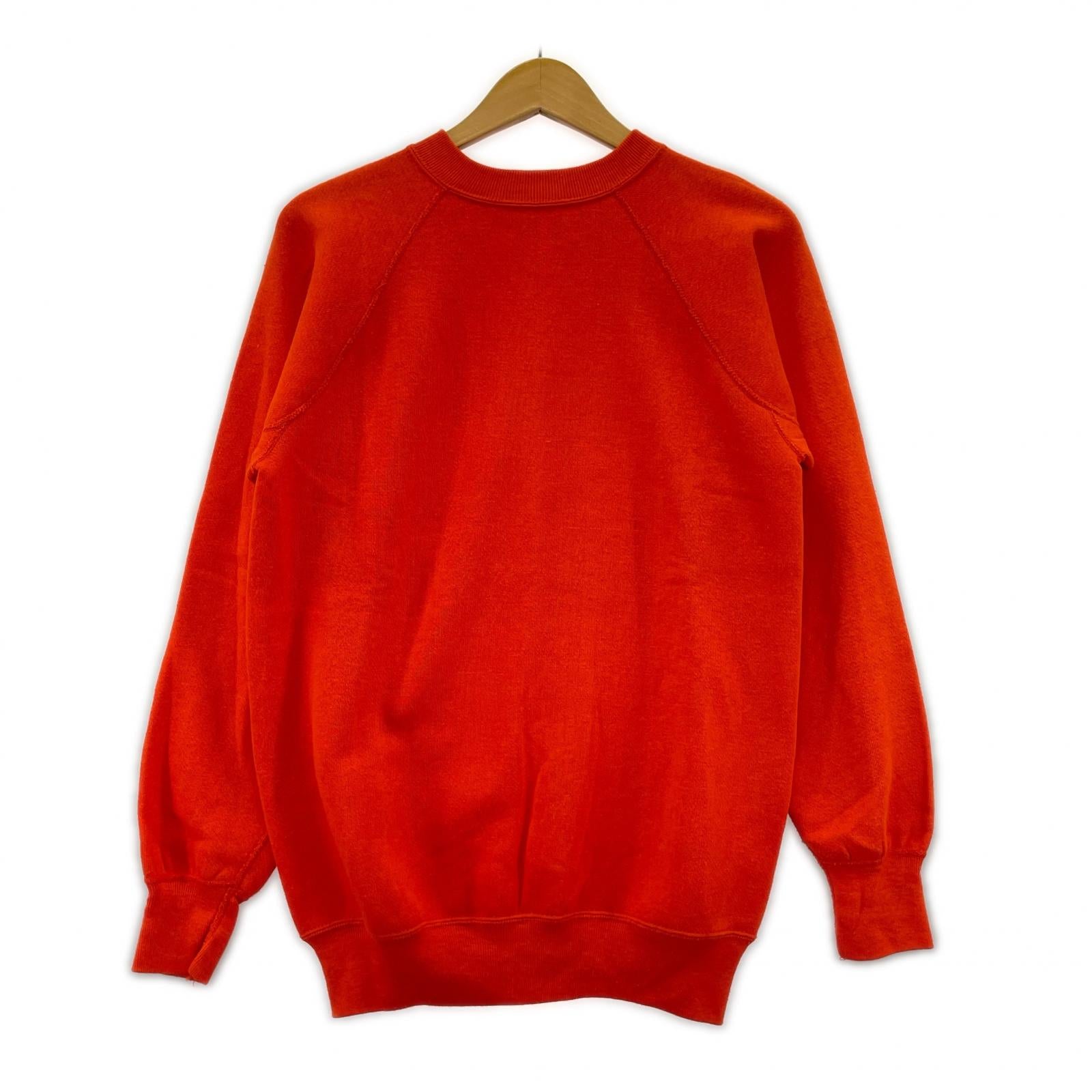 その他トップス 70s SPORTSWEAR CRESLAN AND COTTON Raglan Sweat M M オレンジ