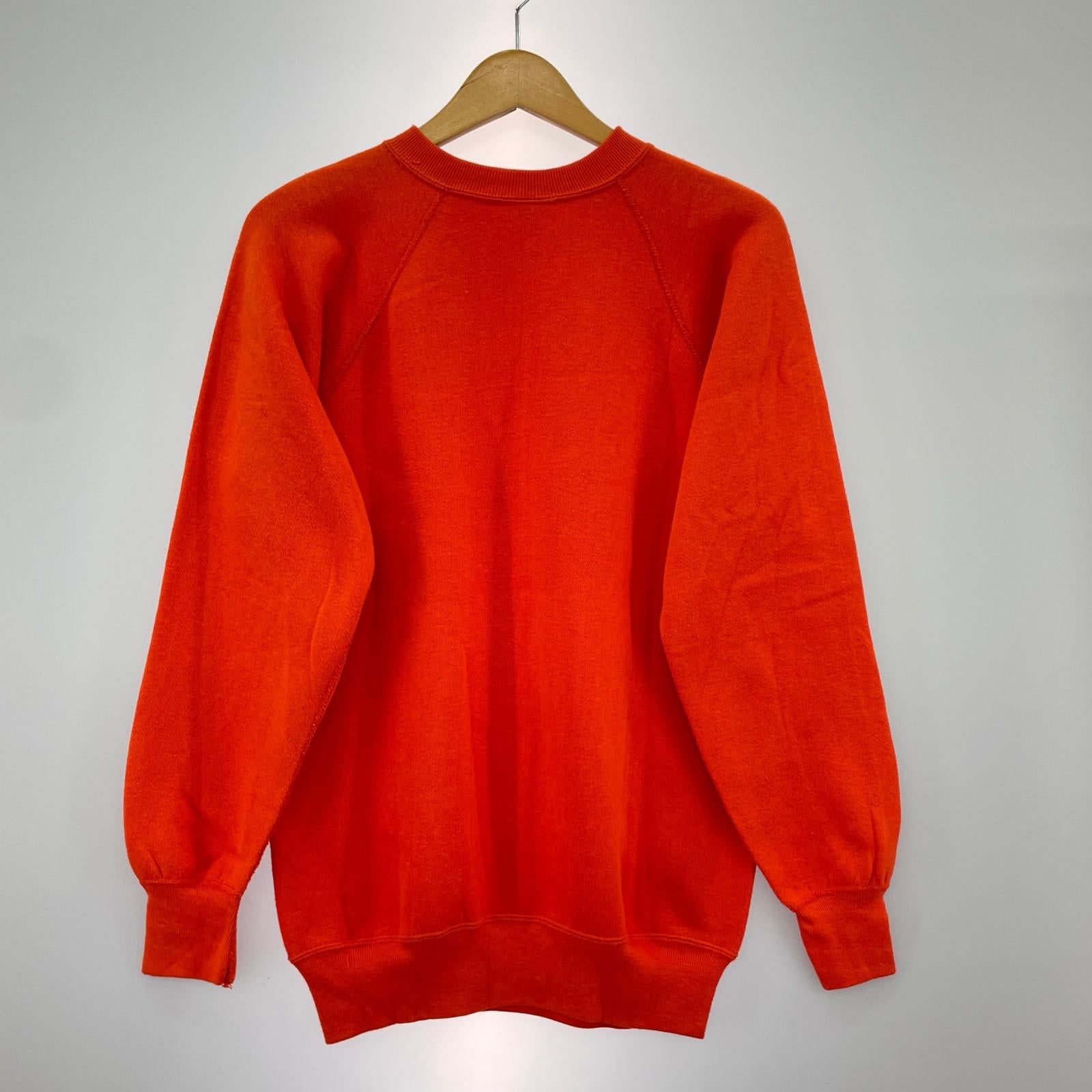 その他トップス 70s SPORTSWEAR CRESLAN AND COTTON Raglan Sweat M M オレンジ