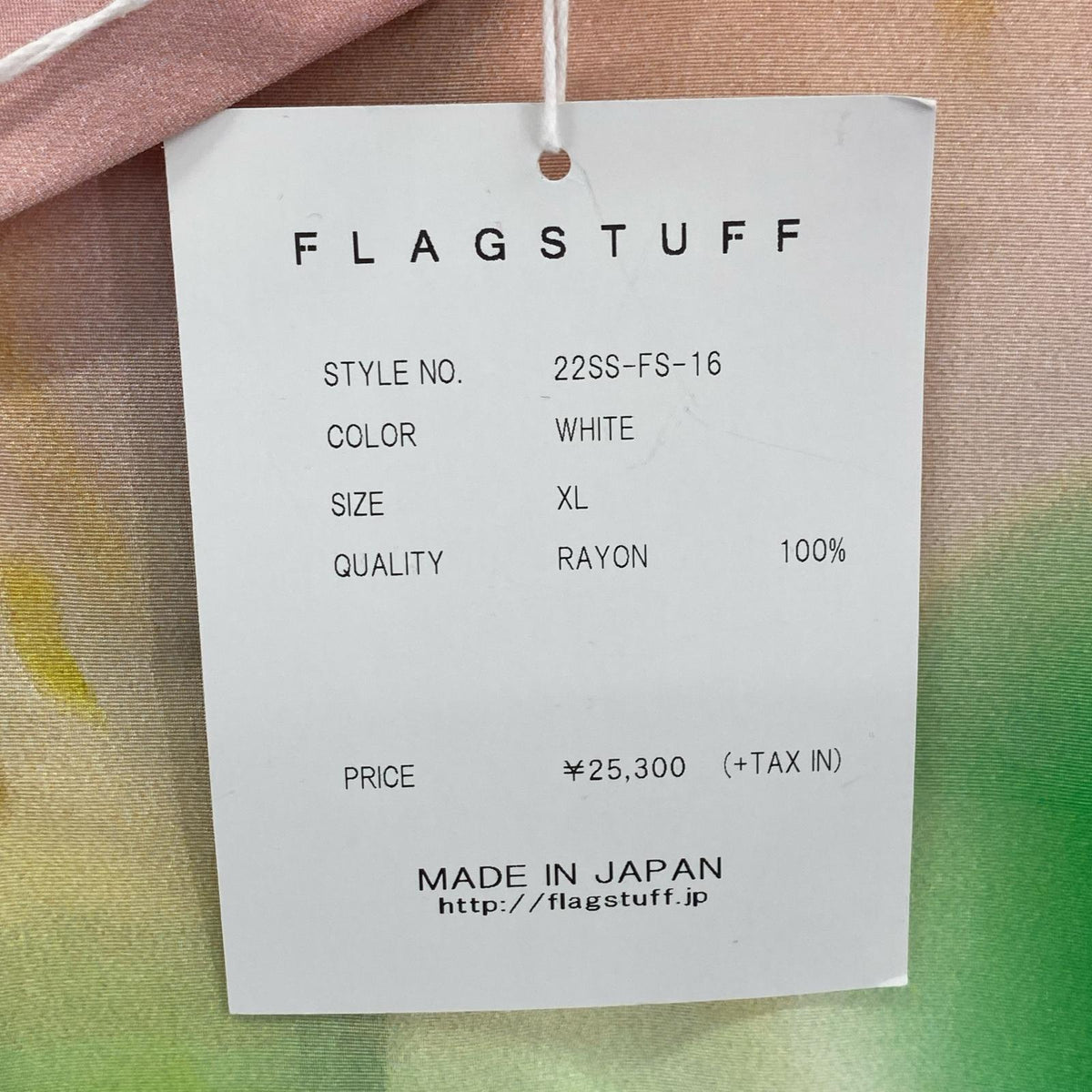 長袖シャツ FLAGSTUFF マルチカラー オープンカラーシャツ XL マルチ