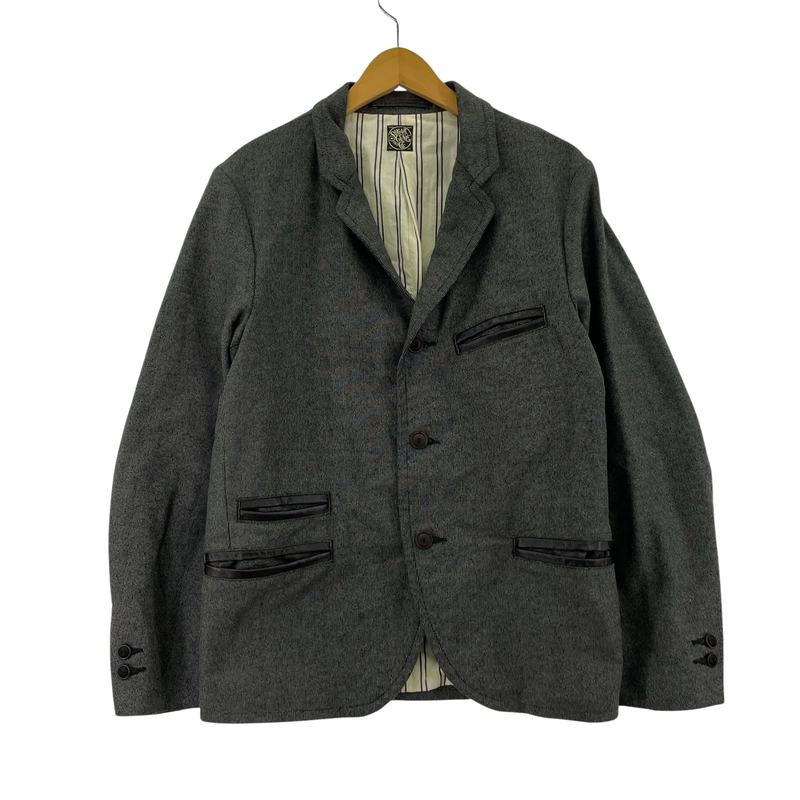 テーラードジャケット SUGAR CANE COTTON PRINT MOLESKIN JACKET SC13422 グレー (36)