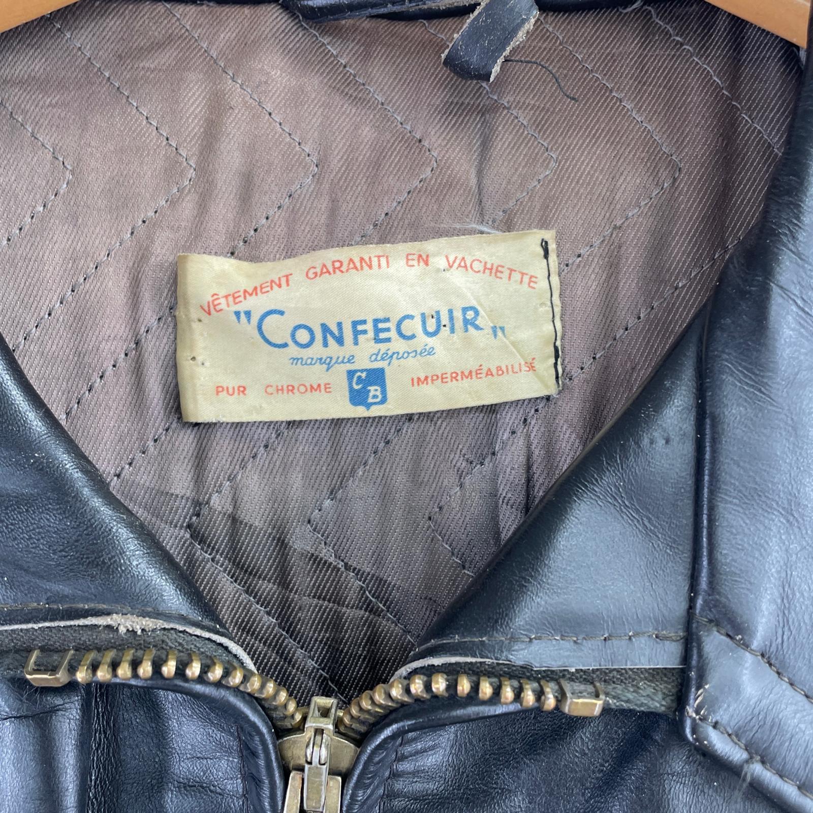 その他アウター 50s CONFECUIR ﾚｻﾞｰｶｰｺｰﾄ - 黒 ブラック