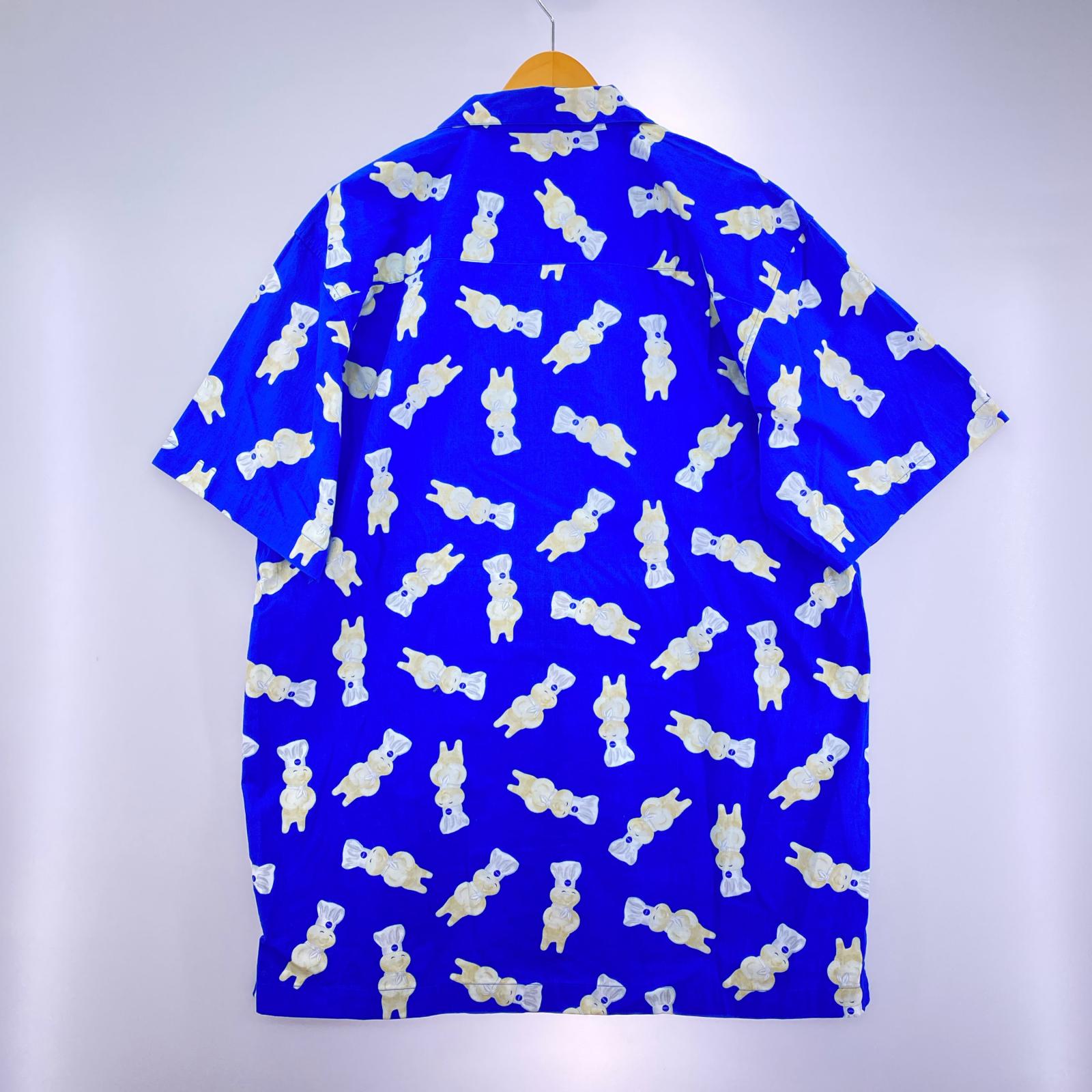 長袖シャツ Pillsbury ドゥボーイ 総柄シャツ L ブルー