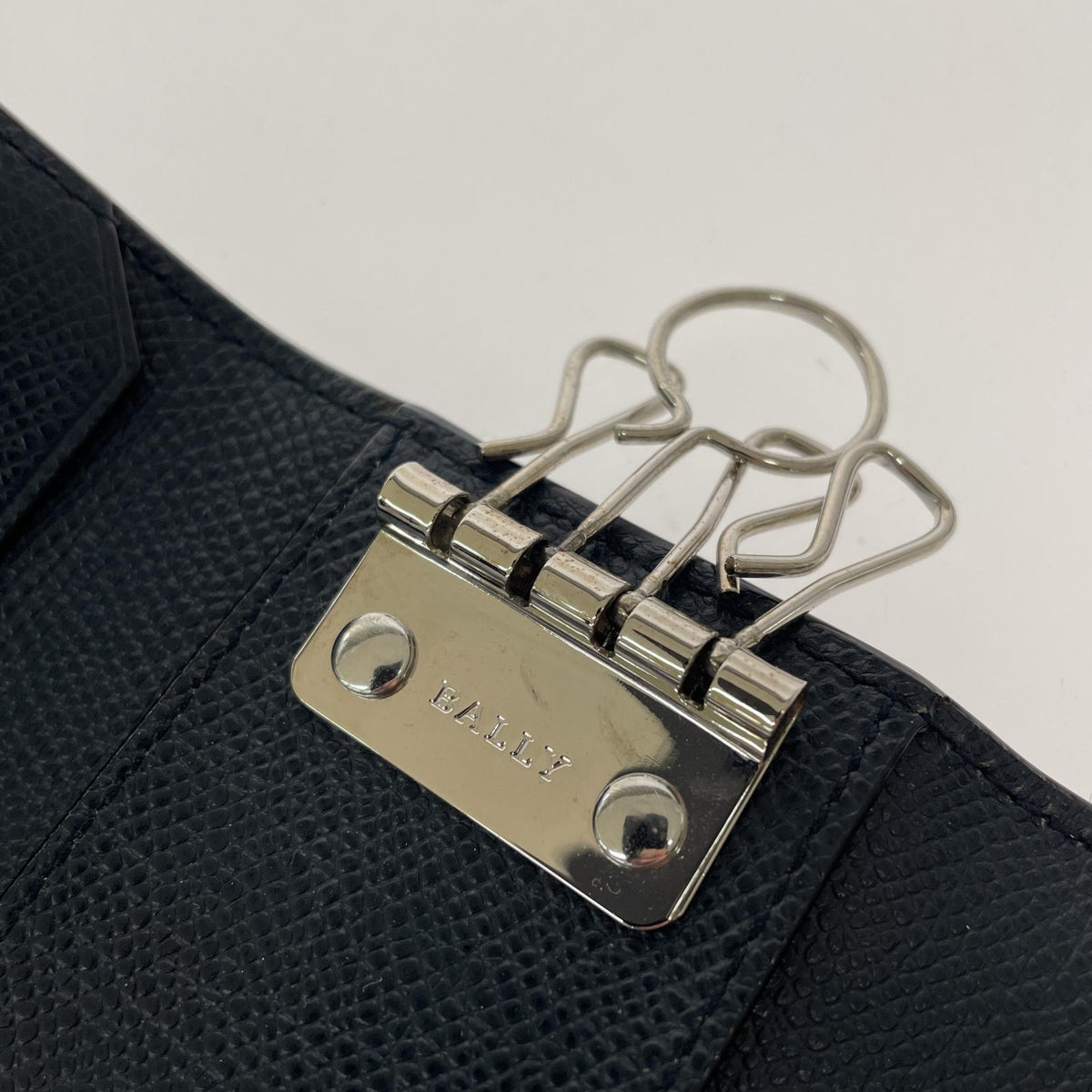 その他アクセサリー BALLY 4連キーケース レザー ネイビー