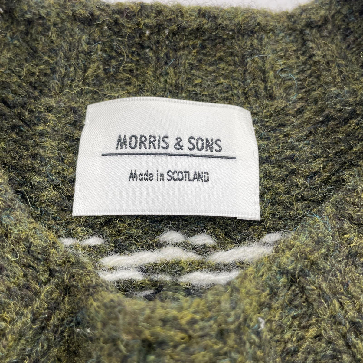 その他トップス Morris ＆ Sons ｳｰﾙﾆｯﾄ ﾉﾙﾃﾞｨｯｸ柄 カーキ