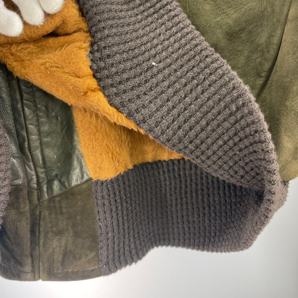 その他アウター 70s?ｽｳｪｰﾄﾞﾚｻﾞｰｼﾞｬｹｯﾄ ﾌﾞﾗｳﾝ ブラウン