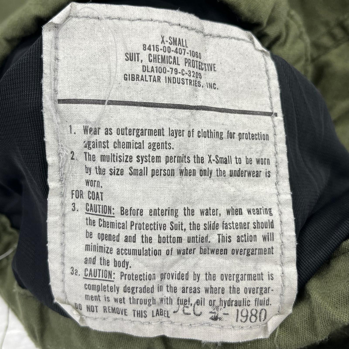 その他アウター 70s U.S.ARMY Chemical Protecti カーキ