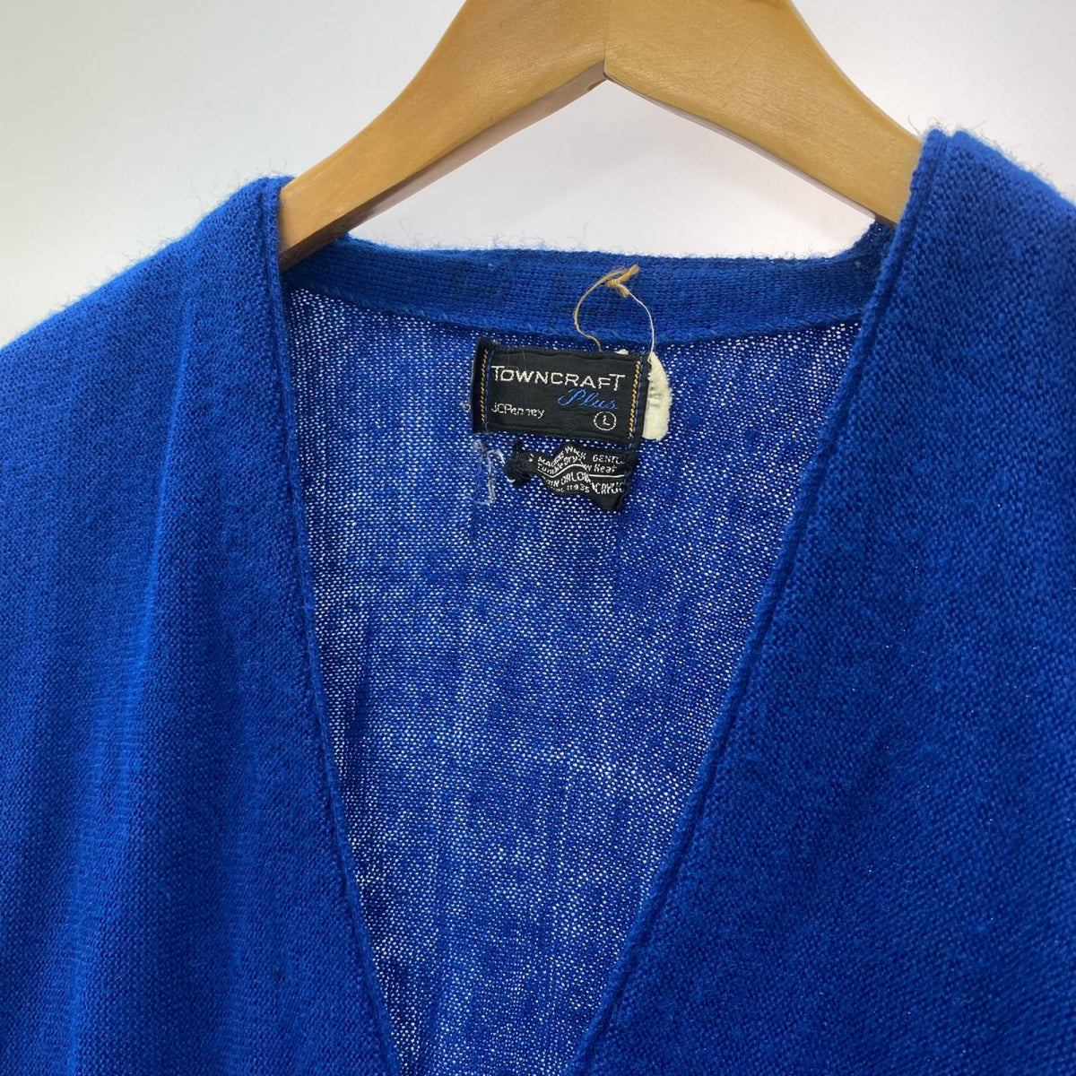 その他トップス TOWN CRAFT ｱｸﾘﾙﾆｯﾄｶｰﾃﾞｨｶﾞﾝ/L/青 L ブルー
