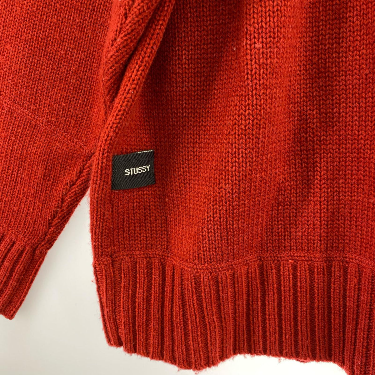 その他アウター STUSSY/90S/紺ﾀｸﾞ/ﾄﾞﾗｲﾊﾞｰｽﾞﾆｯﾄ/L/RED L レッド