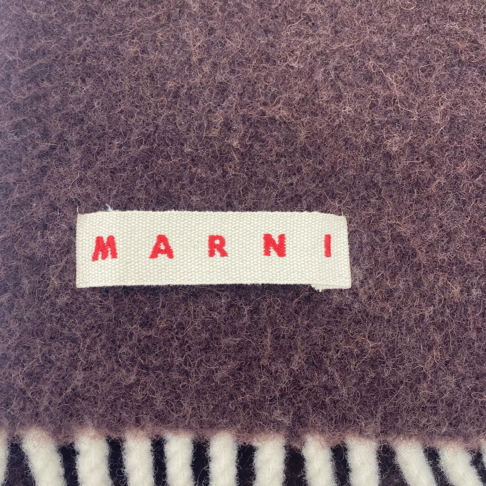 その他アクセサリー アパレル-MARNI　ウールマフラー　UAW009 ブラウン