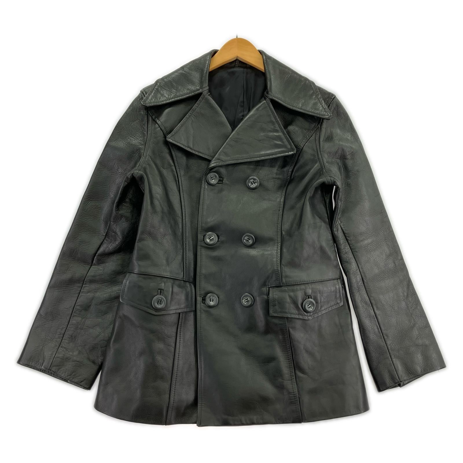 レザージャケット OZONE COMMUNITY Cow Leather Double Coat BLK ブラック